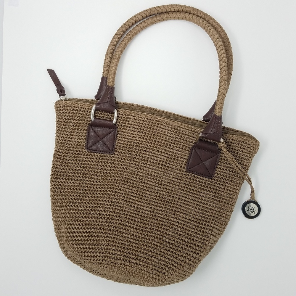 The Sak Crochet Tan Shoulder Bag